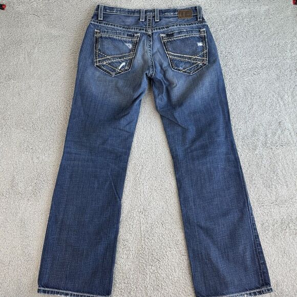 BKE Jeans Men’s 32R 32x30 Carter Bootleg Blue Stretch Med Wash Denim Cowboy - Picture 8 of 11